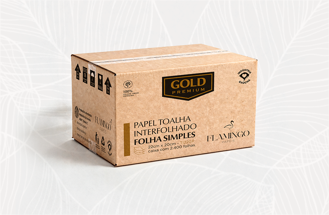 Gold Premium - 22cm x 20cm - 2.400 folhas